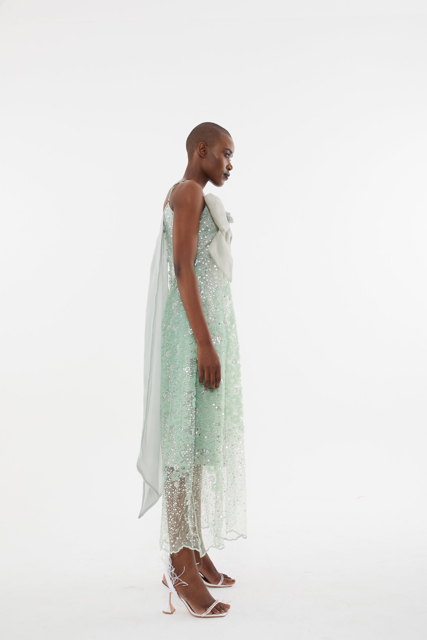 LONG TAIL DRESS - GREEN MINT