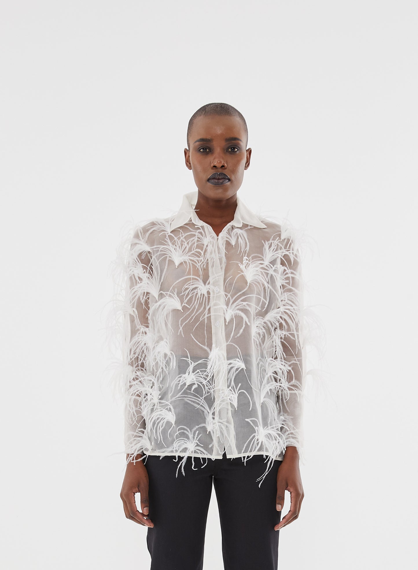 FOUNTAIN SILK SHIRT - WHITE