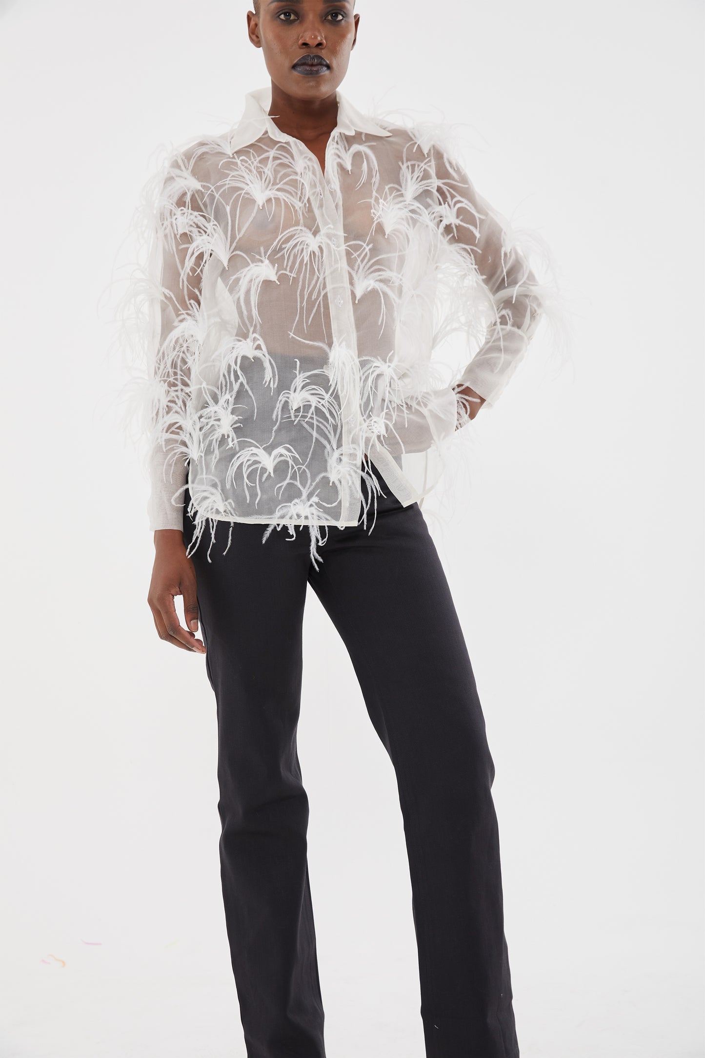 FOUNTAIN SILK SHIRT - WHITE