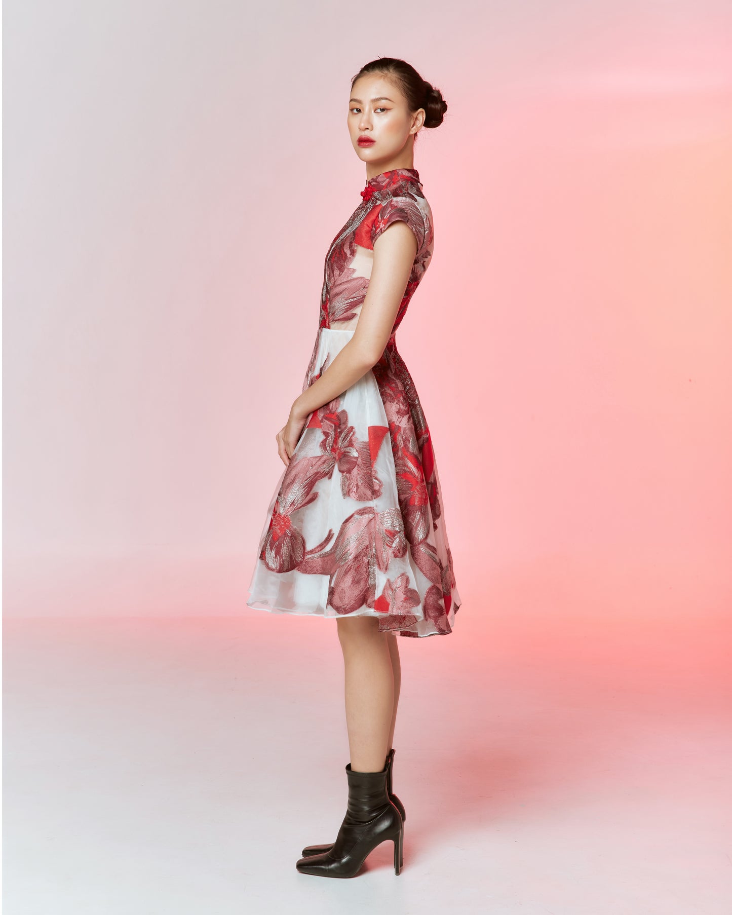 CHINESE ROSE DRESS - RED