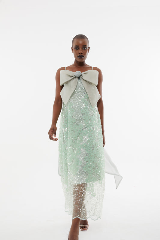 LONG TAIL DRESS - GREEN MINT